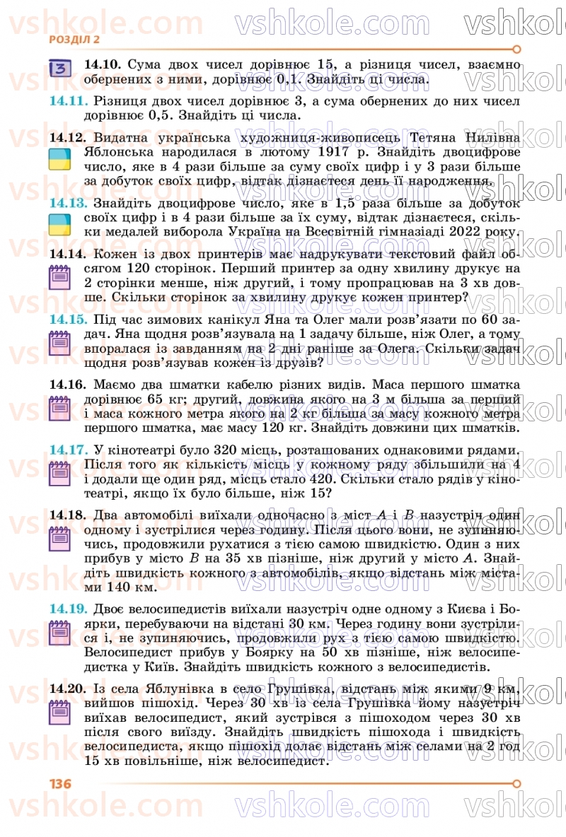 Страница 136 | Підручник Алгебра 9 клас О.С. Істер 2026