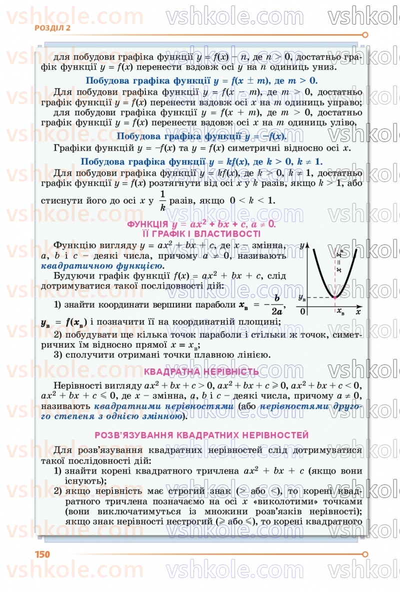 Страница 150 | Підручник Алгебра 9 клас О.С. Істер 2026