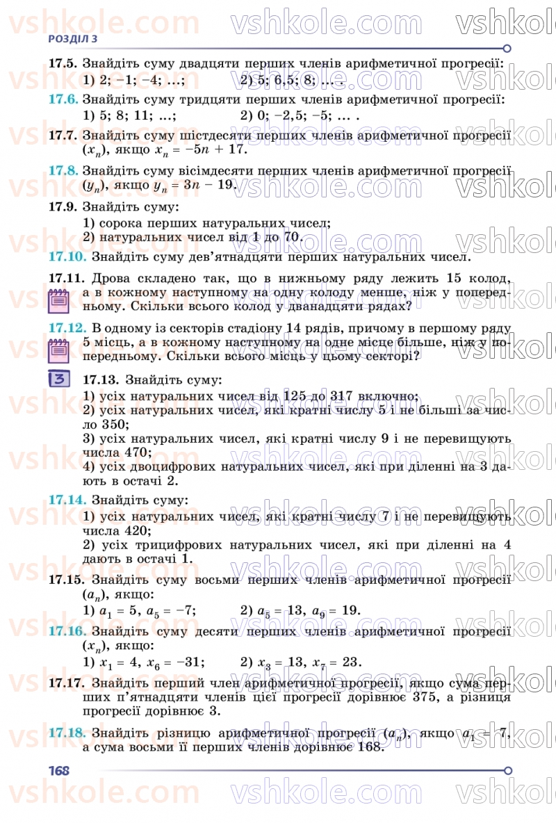 Страница 168 | Підручник Алгебра 9 клас О.С. Істер 2026