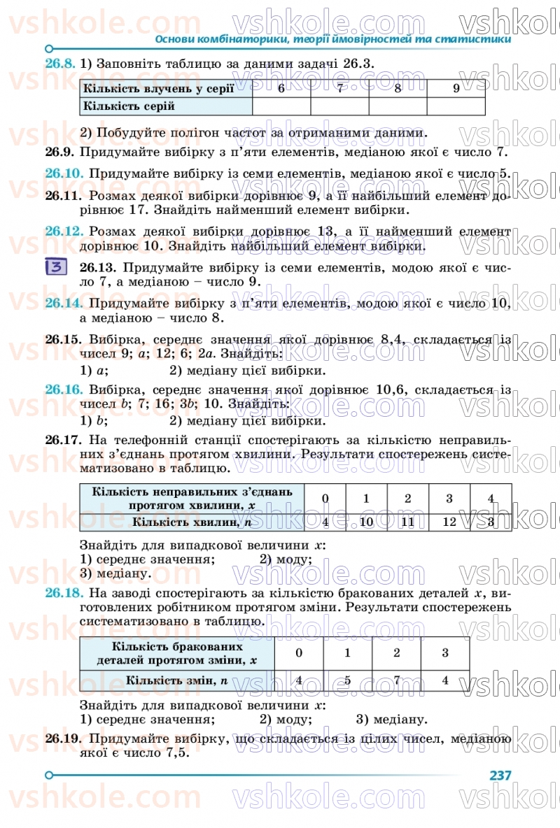 Страница 237 | Підручник Алгебра 9 клас О.С. Істер 2026