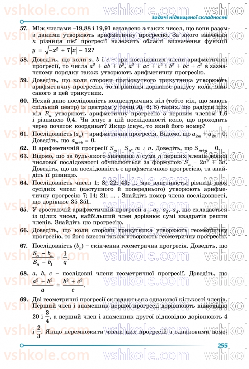 Страница 255 | Підручник Алгебра 9 клас О.С. Істер 2026