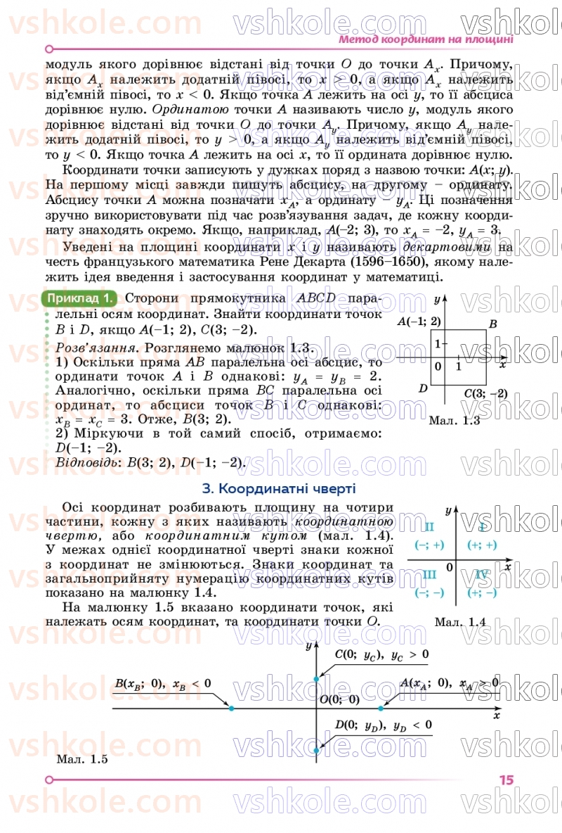 Страница 15 | Підручник Геометрія 9 клас О.С. Істер 2026