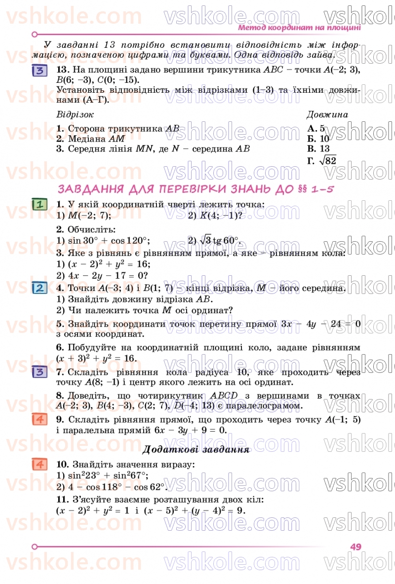 Страница 49 | Підручник Геометрія 9 клас О.С. Істер 2026