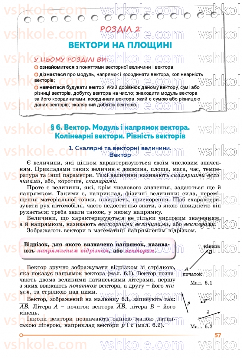 Страница 57 | Підручник Геометрія 9 клас О.С. Істер 2026