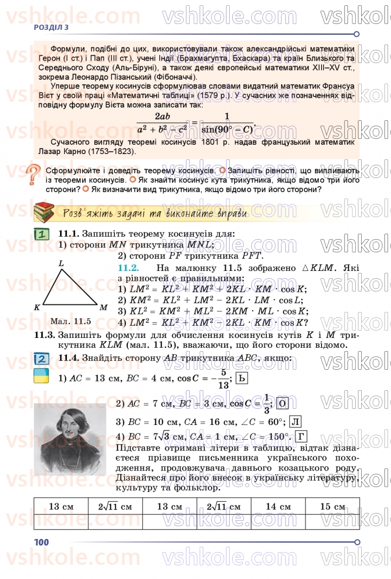 Страница 100 | Підручник Геометрія 9 клас О.С. Істер 2026