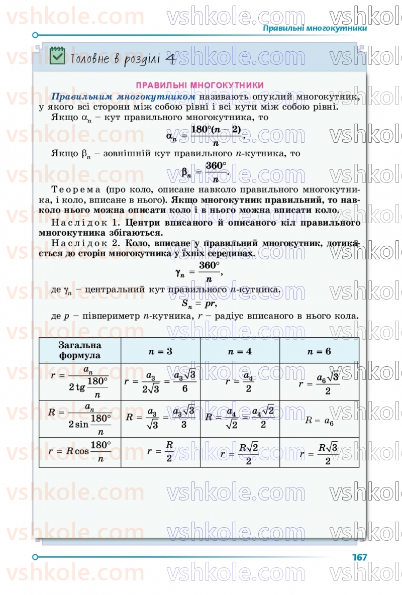 Страница 167 | Підручник Геометрія 9 клас О.С. Істер 2026