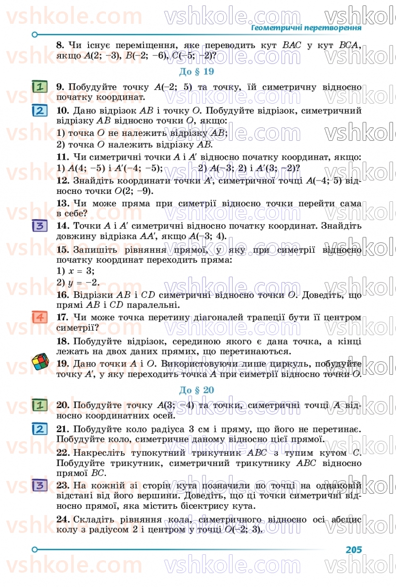Страница 205 | Підручник Геометрія 9 клас О.С. Істер 2026