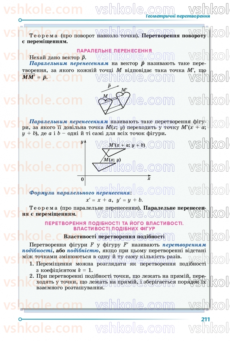 Страница 211 | Підручник Геометрія 9 клас О.С. Істер 2026