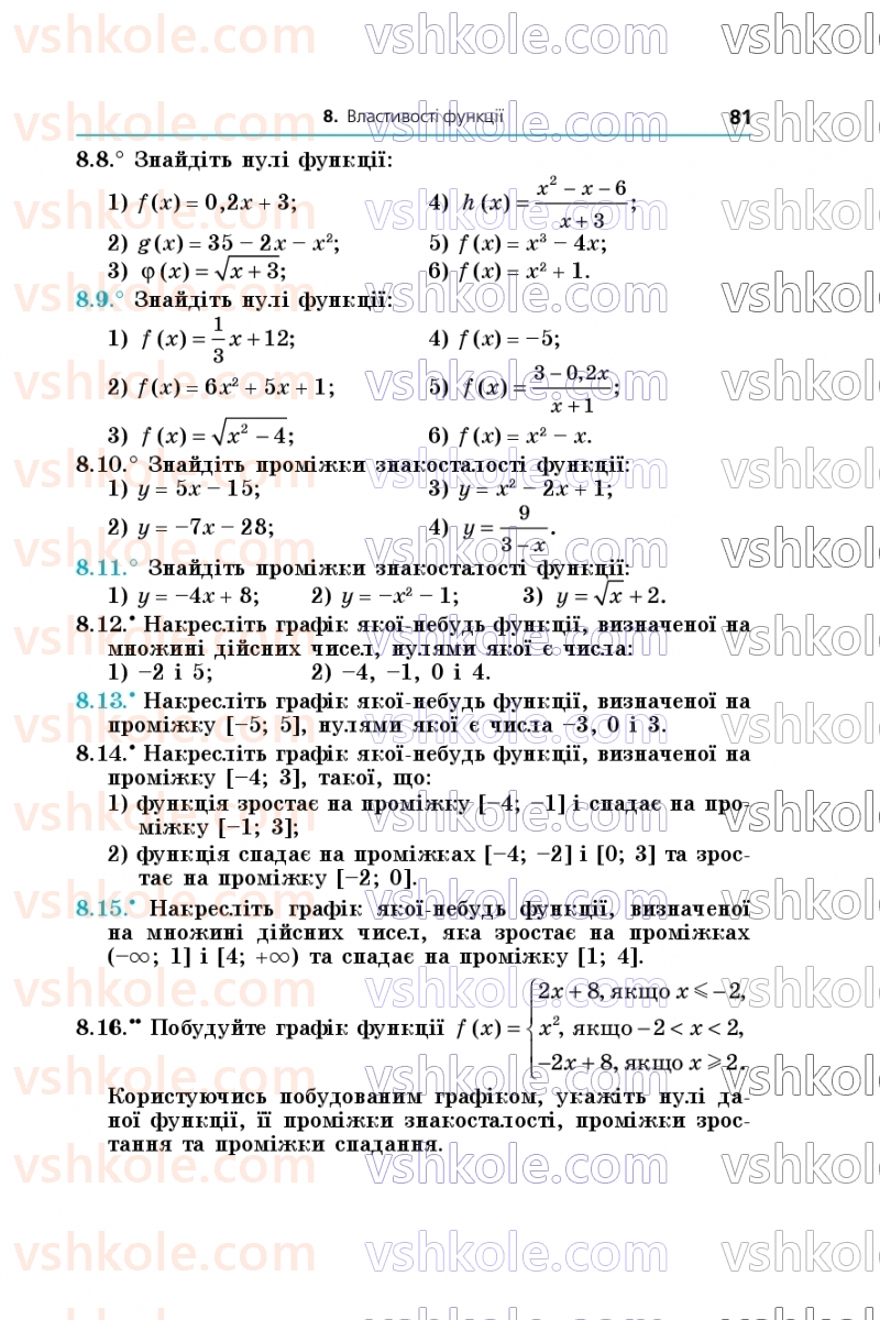 Страница 81 | Підручник Алгебра 9 клас А.Г. Мерзляк, М.С. Якір 2026