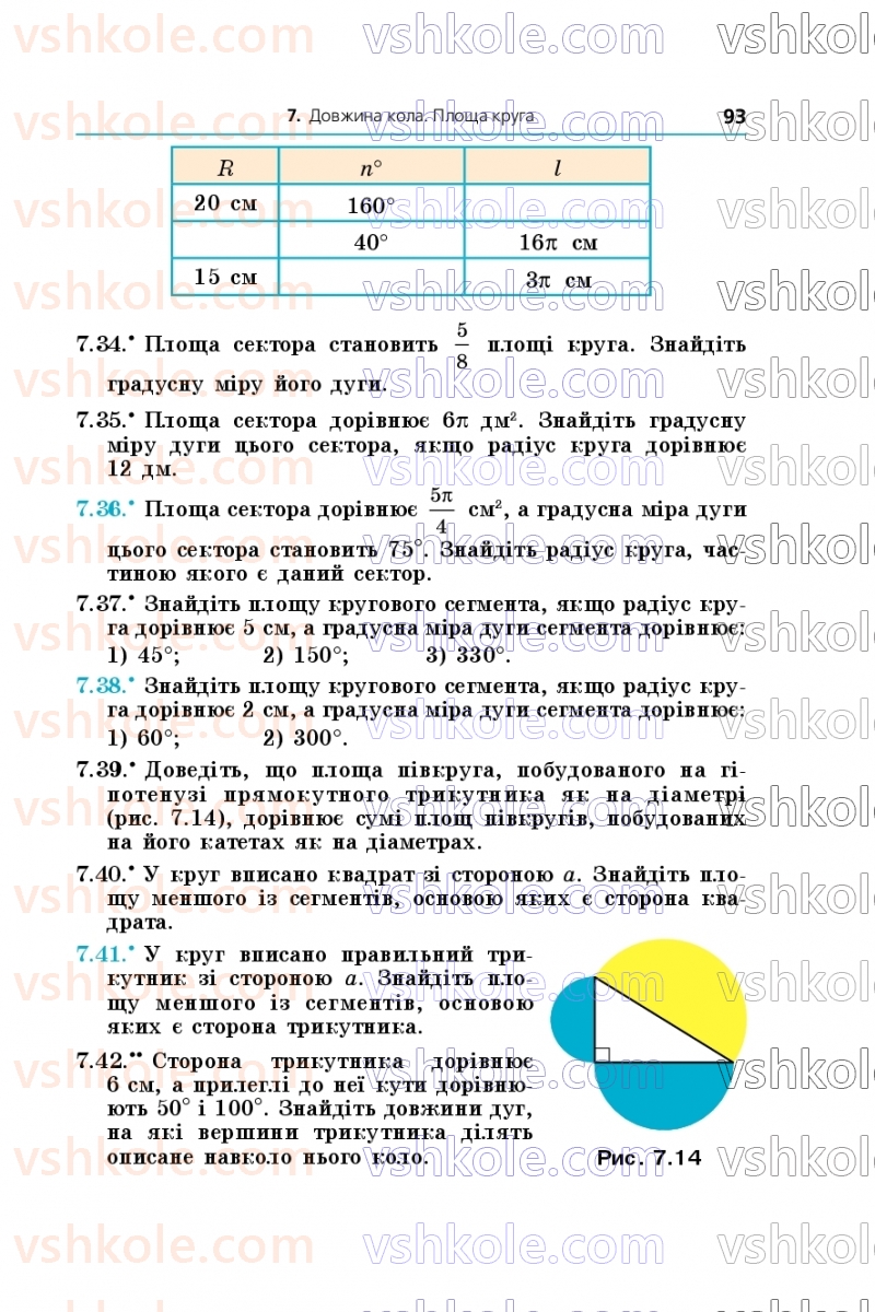 Страница 93 | Підручник Геометрія 9 клас А.Г. Мерзляк, M.С. Якір 2026
