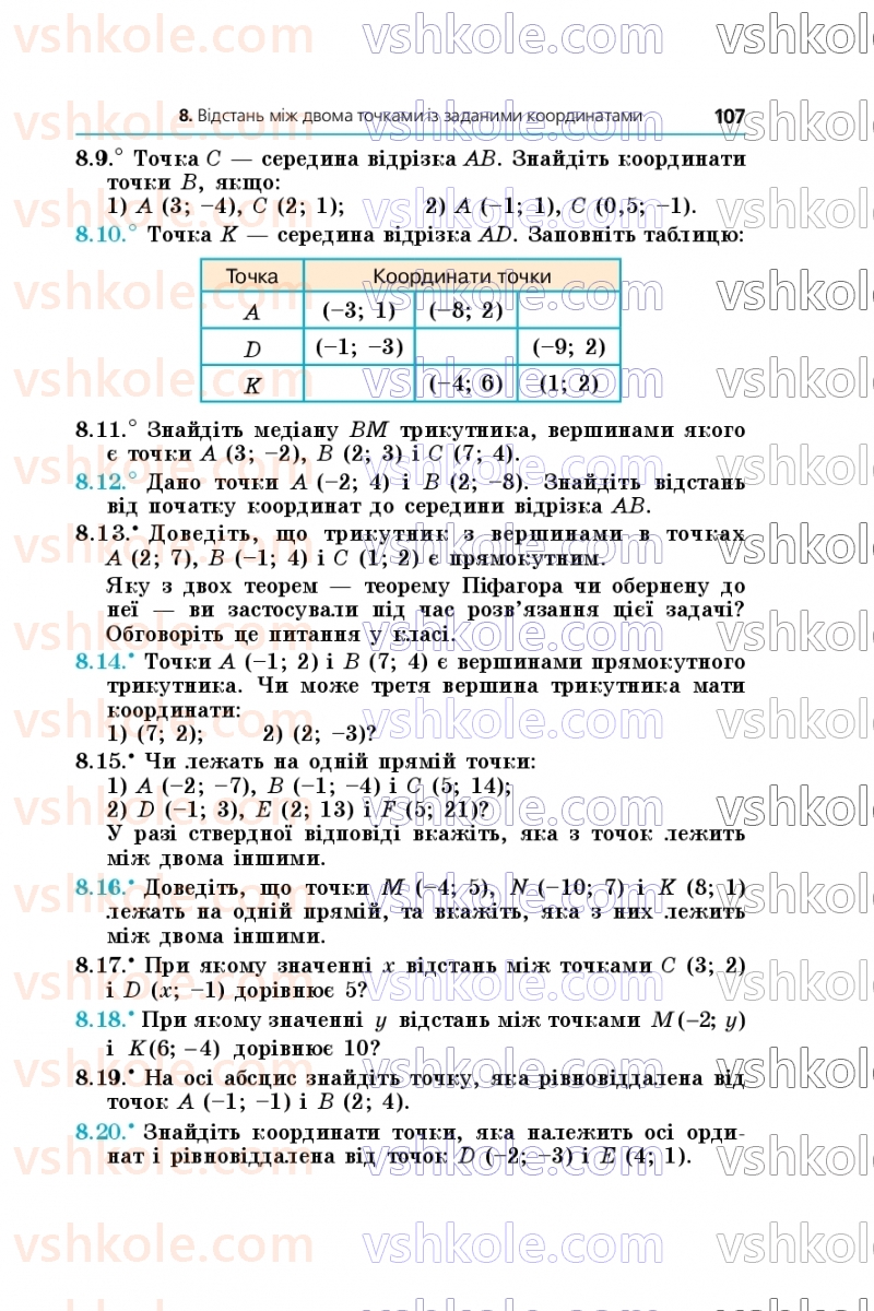 Страница 107 | Підручник Геометрія 9 клас А.Г. Мерзляк, M.С. Якір 2026