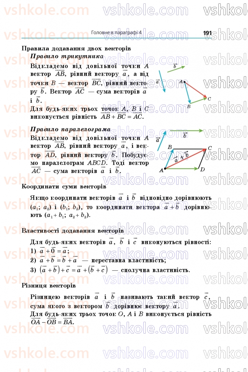 Страница 191 | Підручник Геометрія 9 клас А.Г. Мерзляк, M.С. Якір 2026