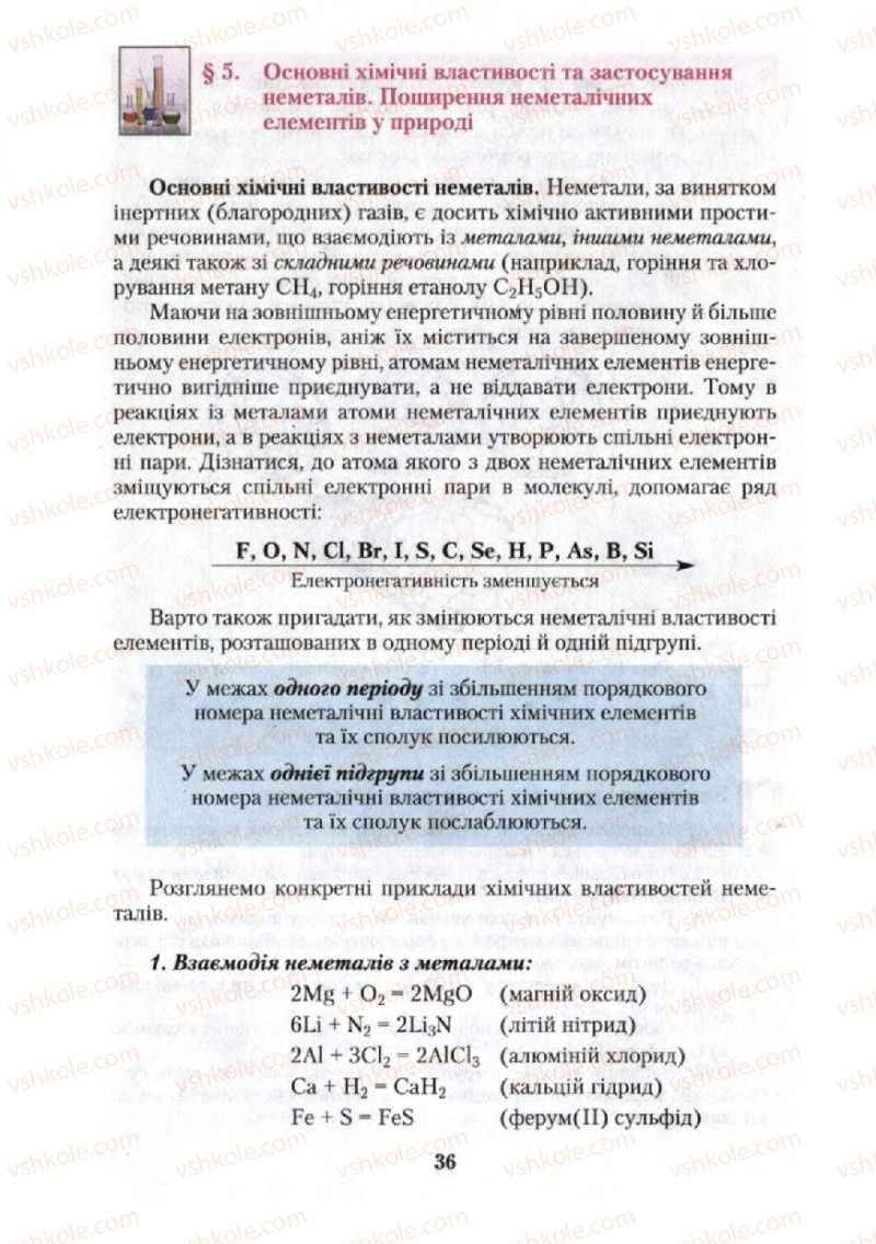 Страница 36 | Підручник Хімія 10 клас О.Г. Ярошенко 2010