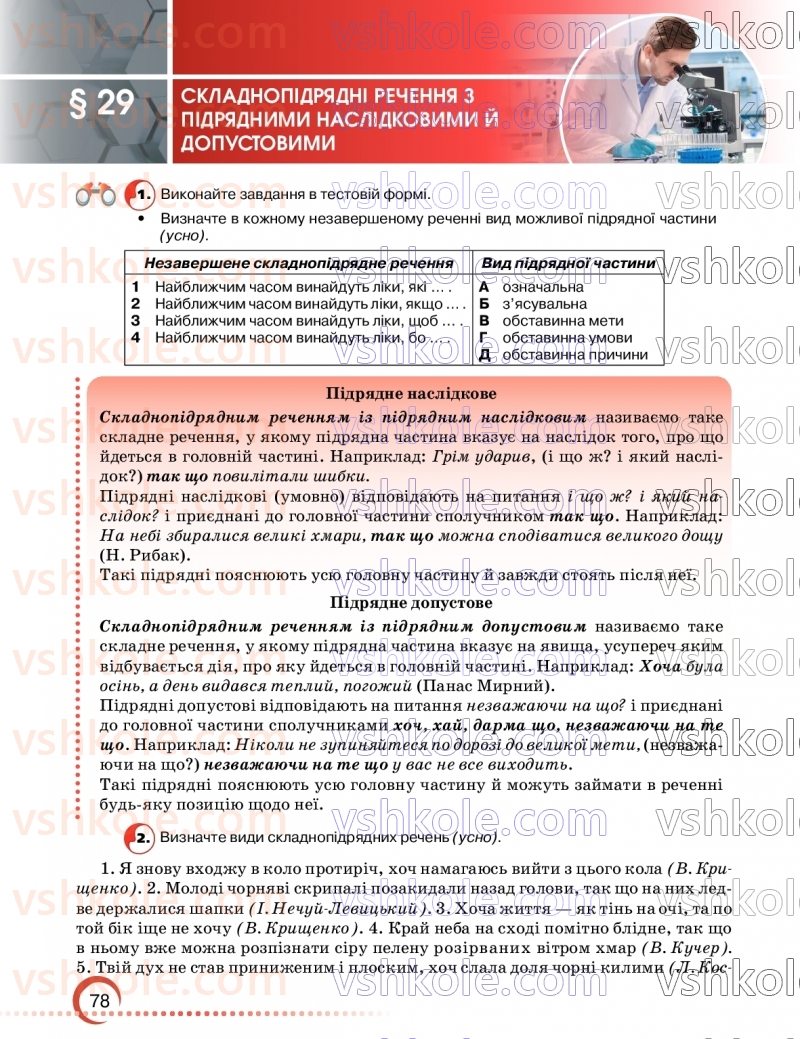Страница 78 | Підручник Українська мова 9 клас О.М. Авраменко, З.Р. Тищенко 2026