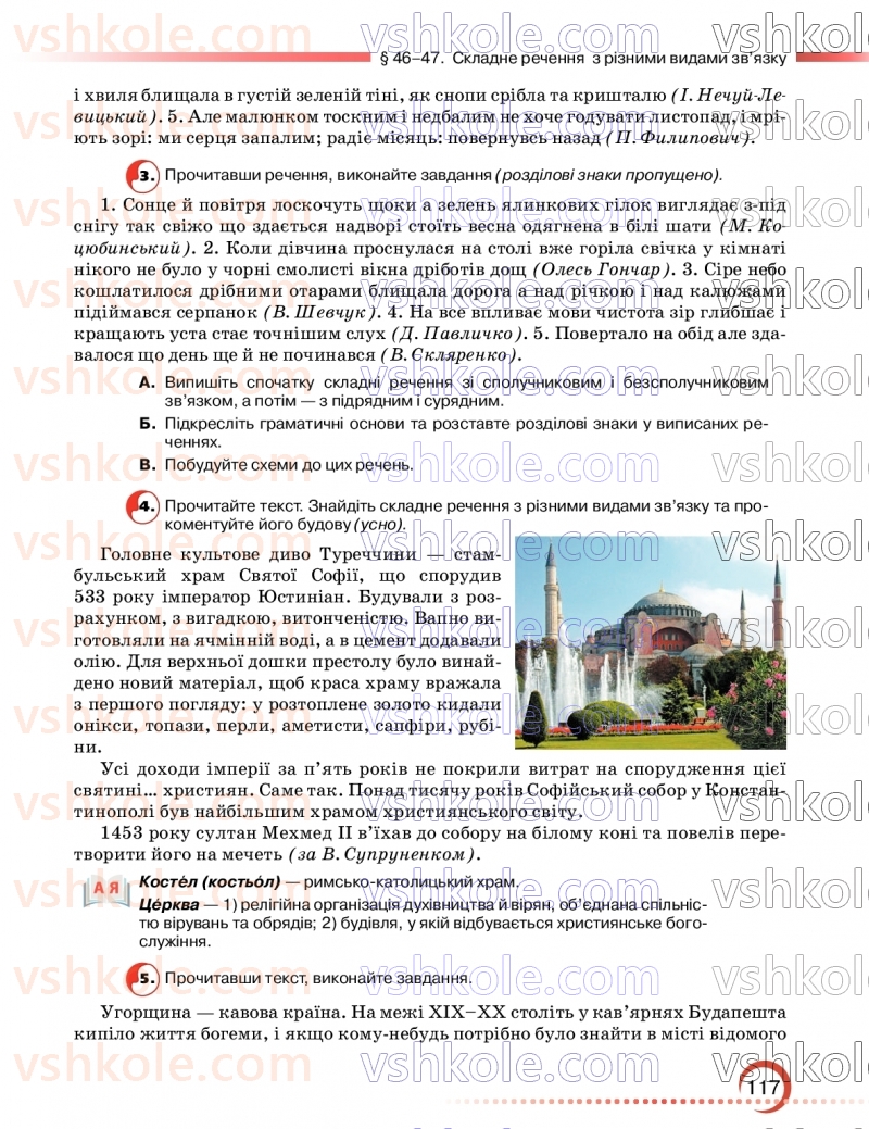 Страница 117 | Підручник Українська мова 9 клас О.М. Авраменко, З.Р. Тищенко 2026