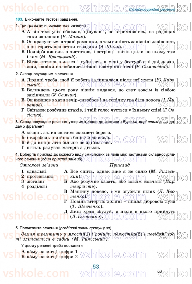 Страница 53 | Підручник Українська мова 9 клас О.В. Заболотний, В.В. Заболотний 2026