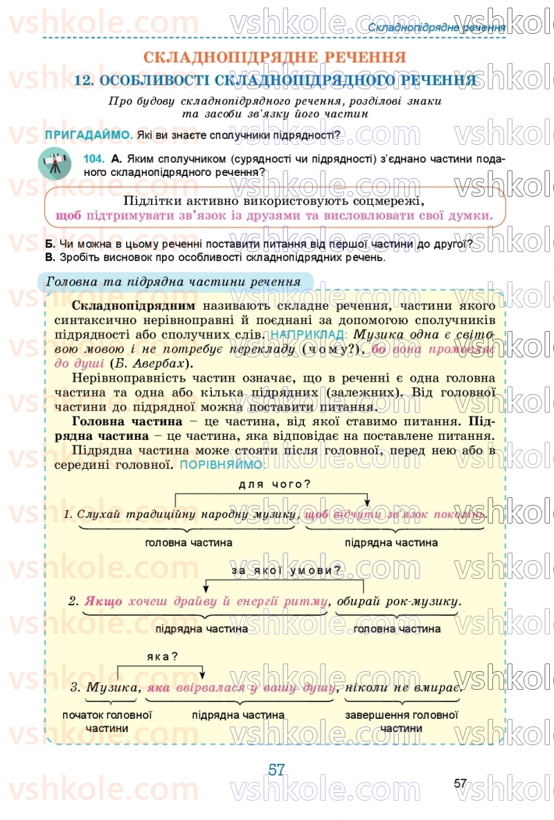 Страница 57 | Підручник Українська мова 9 клас О.В. Заболотний, В.В. Заболотний 2026
