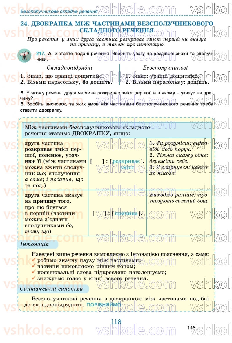 Страница 118 | Підручник Українська мова 9 клас О.В. Заболотний, В.В. Заболотний 2026