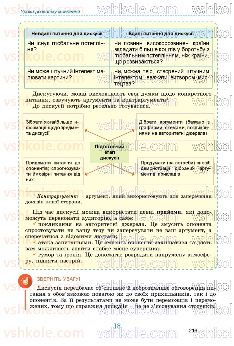 Страница 216 | Підручник Українська мова 9 клас О.В. Заболотний, В.В. Заболотний 2026