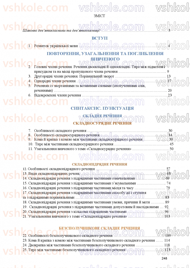 Страница 248 | Підручник Українська мова 9 клас О.В. Заболотний, В.В. Заболотний 2026