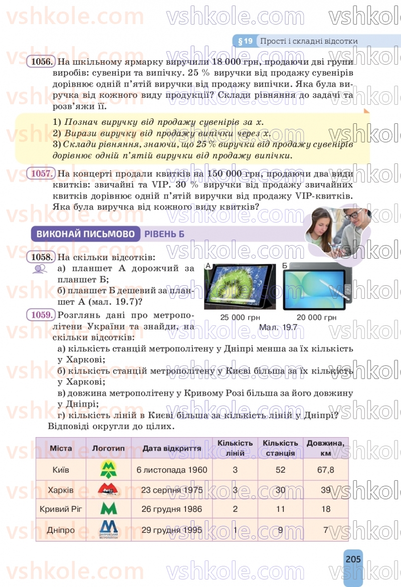 Страница 205 | Підручник Алгебра 9 клас Г.П. Бевз, В.Г. Бевз, Д.В. Васильєва, Н.Г. Владімірова 2026