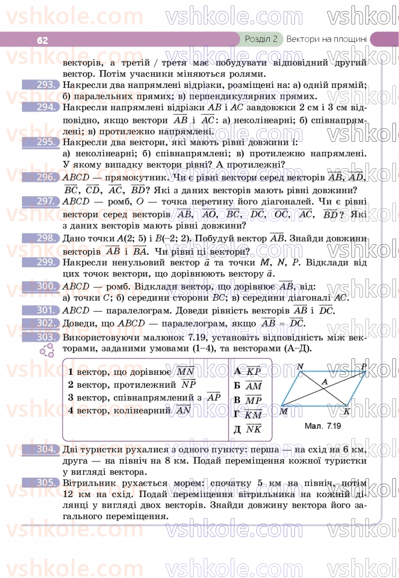 Страница 62 | Підручник Геометрія 9 клас Г.П. Бевз, В.Г. Бевз, Д.В. Васильєва, Н.Г. Владімірова 2026