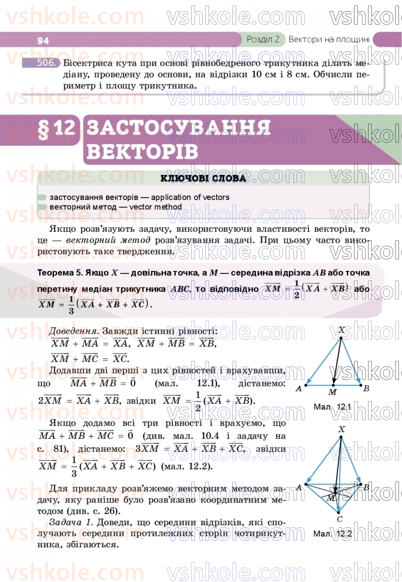 Страница 94 | Підручник Геометрія 9 клас Г.П. Бевз, В.Г. Бевз, Д.В. Васильєва, Н.Г. Владімірова 2026
