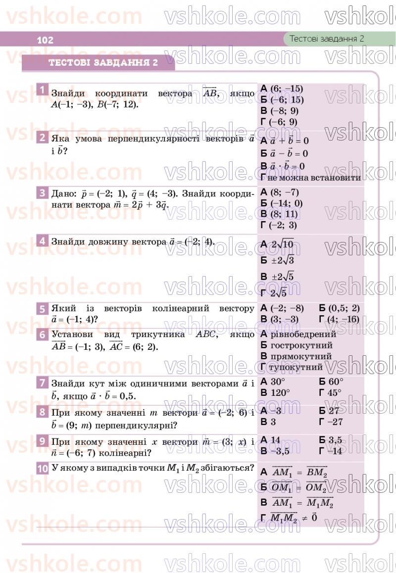 Страница 102 | Підручник Геометрія 9 клас Г.П. Бевз, В.Г. Бевз, Д.В. Васильєва, Н.Г. Владімірова 2026
