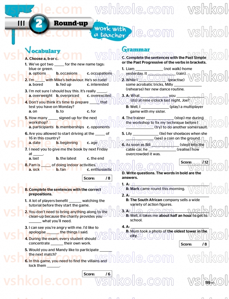 Страница 119 | Підручник Англiйська мова 9 клас Г.К. Мітчелл, Марілені Малкогіанні 2026