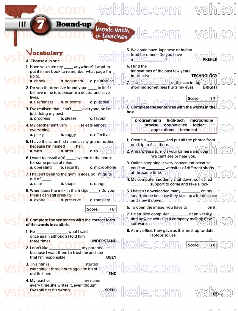 Страница 129 | Підручник Англiйська мова 9 клас Г.К. Мітчелл, Марілені Малкогіанні 2026