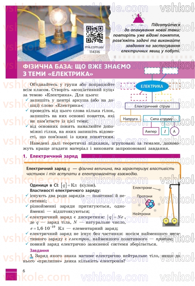 Страница 6 | Підручник Фізика 9 клас В.Г. Бар’яхтар, Ф.Я. Божинова, С.О. Довгий, М.М. Кірюхін, О.О. Кірюхіна 2026