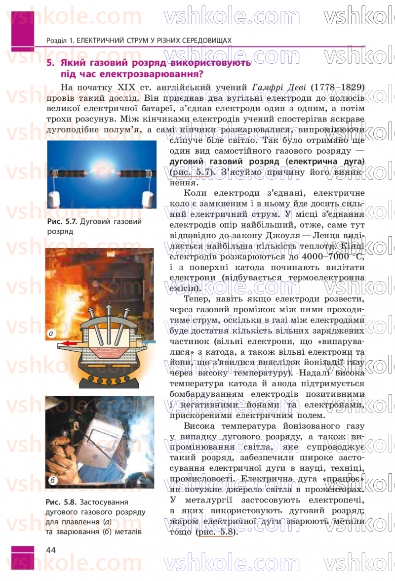 Страница 44 | Підручник Фізика 9 клас В.Г. Бар’яхтар, Ф.Я. Божинова, С.О. Довгий, М.М. Кірюхін, О.О. Кірюхіна 2026