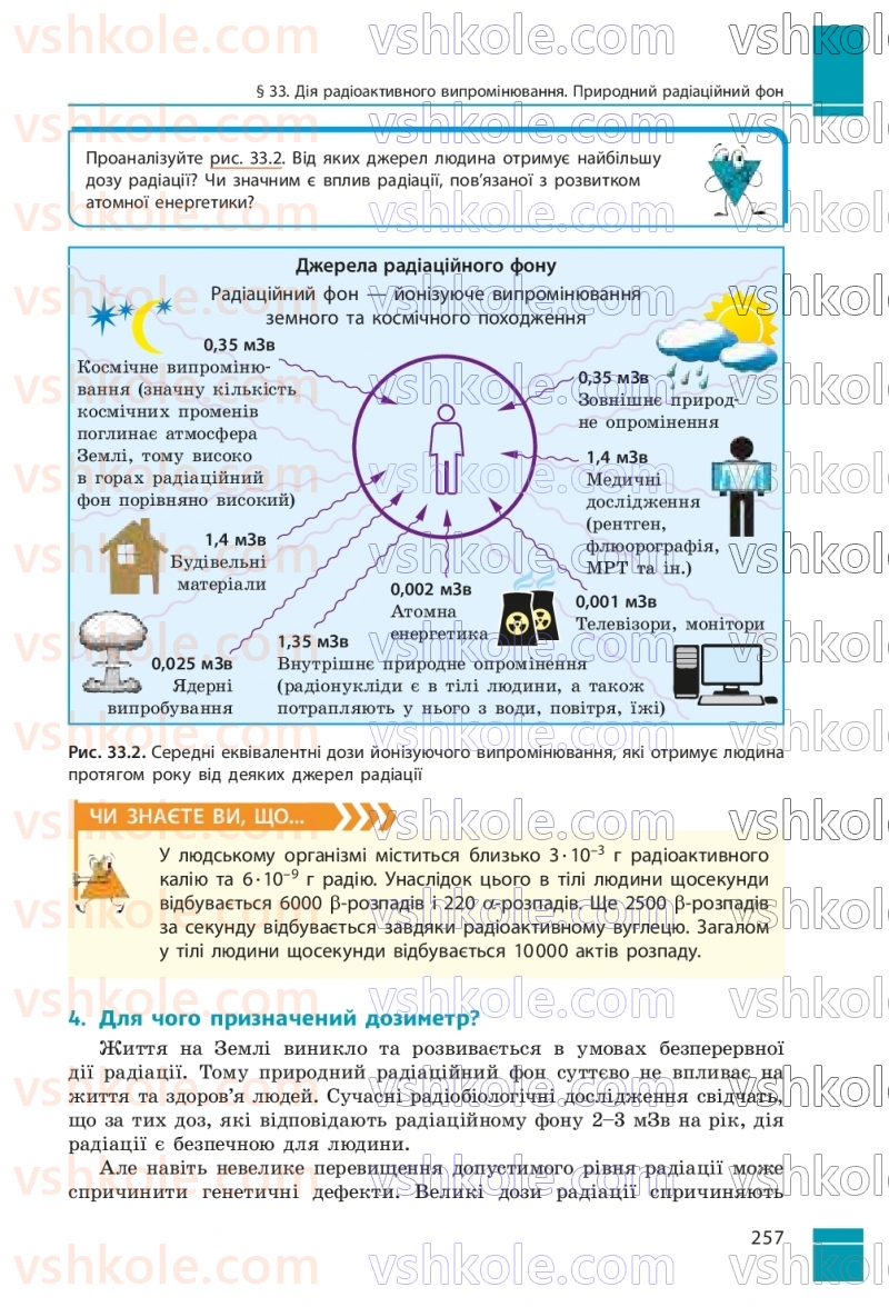 Страница 257 | Підручник Фізика 9 клас В.Г. Бар’яхтар, Ф.Я. Божинова, С.О. Довгий, М.М. Кірюхін, О.О. Кірюхіна 2026