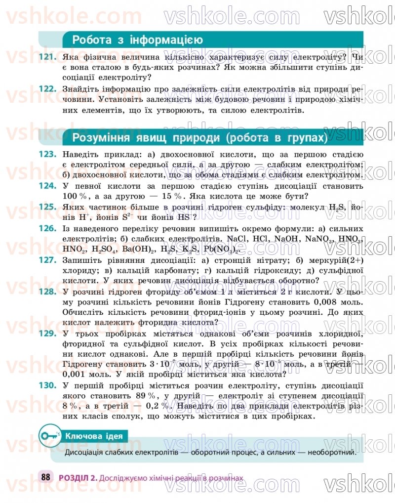 Страница 88 | Підручник Хімія 9 клас О.В. Григорович, О.Ю. Недоруб 2026