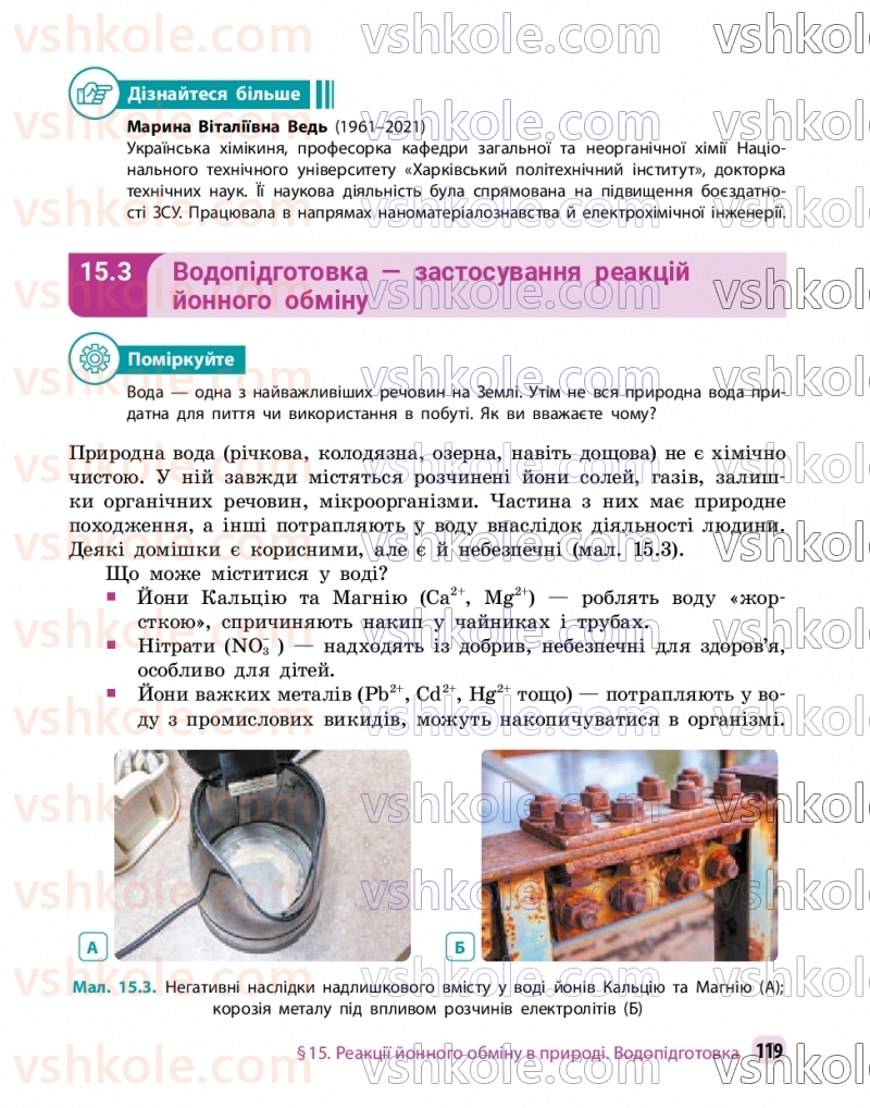 Страница 119 | Підручник Хімія 9 клас О.В. Григорович, О.Ю. Недоруб 2026