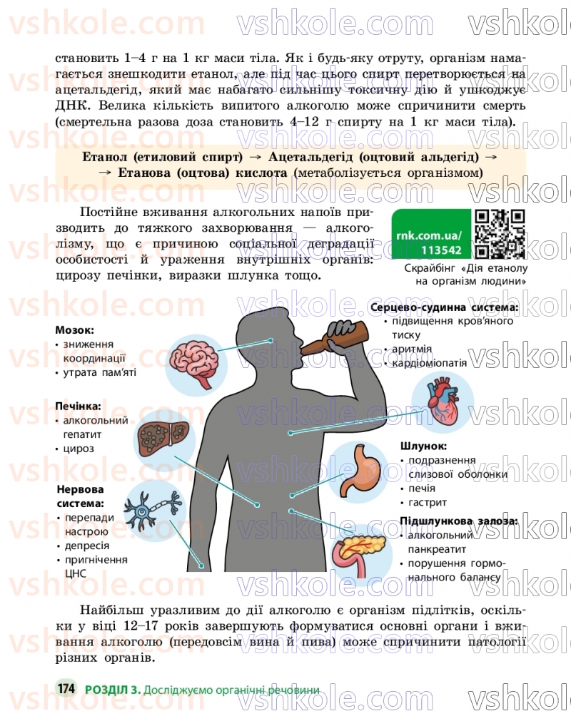 Страница 174 | Підручник Хімія 9 клас О.В. Григорович, О.Ю. Недоруб 2026