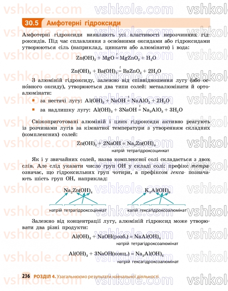 Страница 236 | Підручник Хімія 9 клас О.В. Григорович, О.Ю. Недоруб 2026