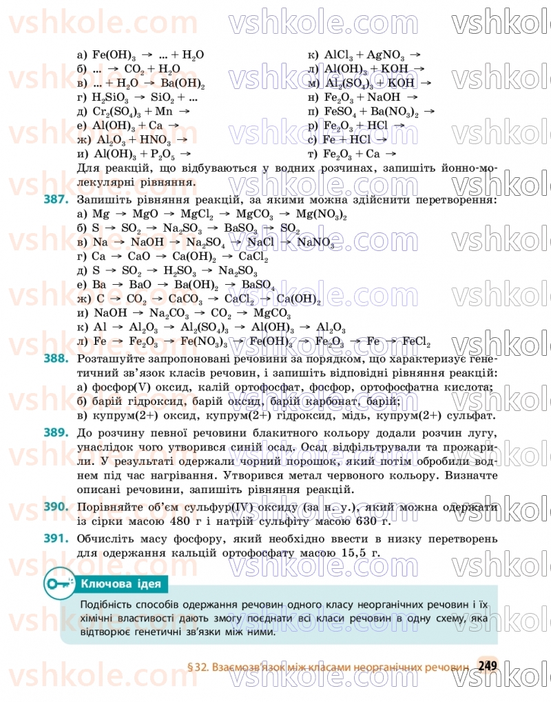 Страница 249 | Підручник Хімія 9 клас О.В. Григорович, О.Ю. Недоруб 2026