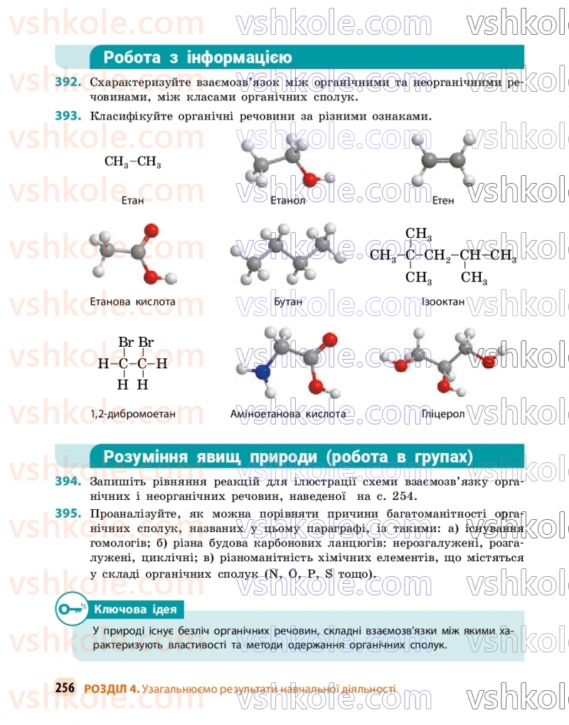 Страница 256 | Підручник Хімія 9 клас О.В. Григорович, О.Ю. Недоруб 2026