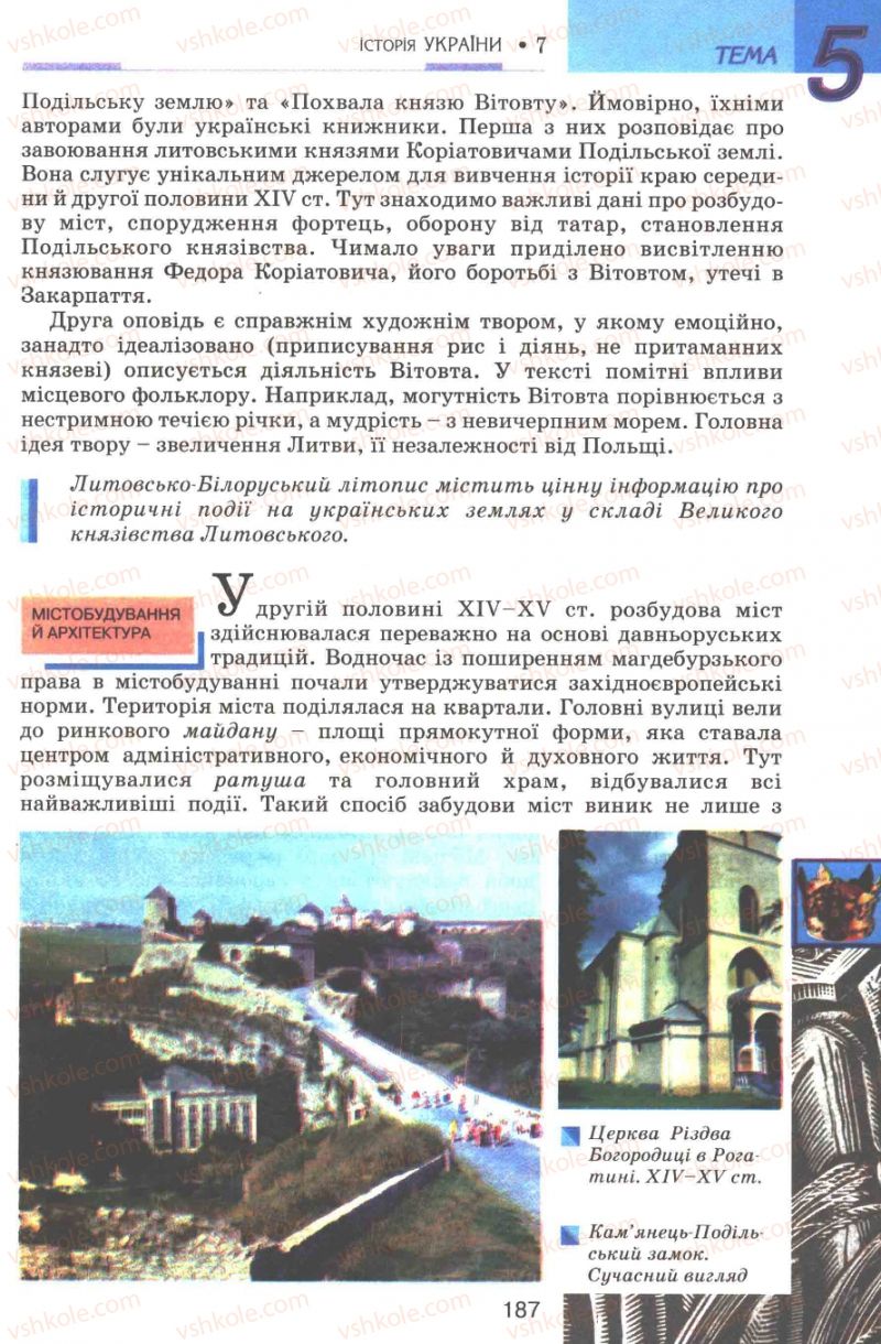 Страница 187 | Підручник Історія України 7 клас В.А. Смолій, В.С. Степанков 2007