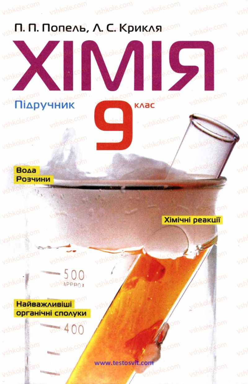 Страница 1 | Підручник Хімія 9 клас П.П. Попель, Л.С. Крикля 2009