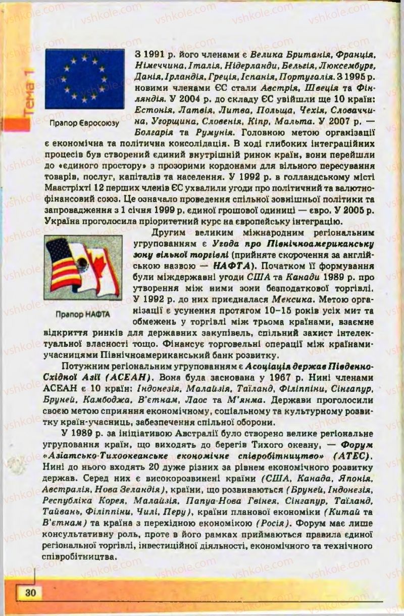 Страница 30 | Підручник Географія 10 клас С.Г. Кобернік, Р.Р. Коваленко 2010