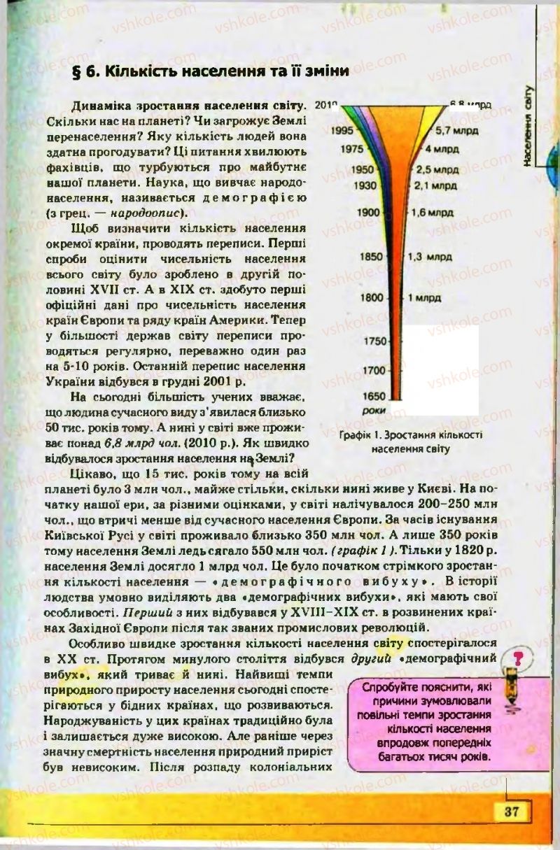 Страница 37 | Підручник Географія 10 клас С.Г. Кобернік, Р.Р. Коваленко 2010