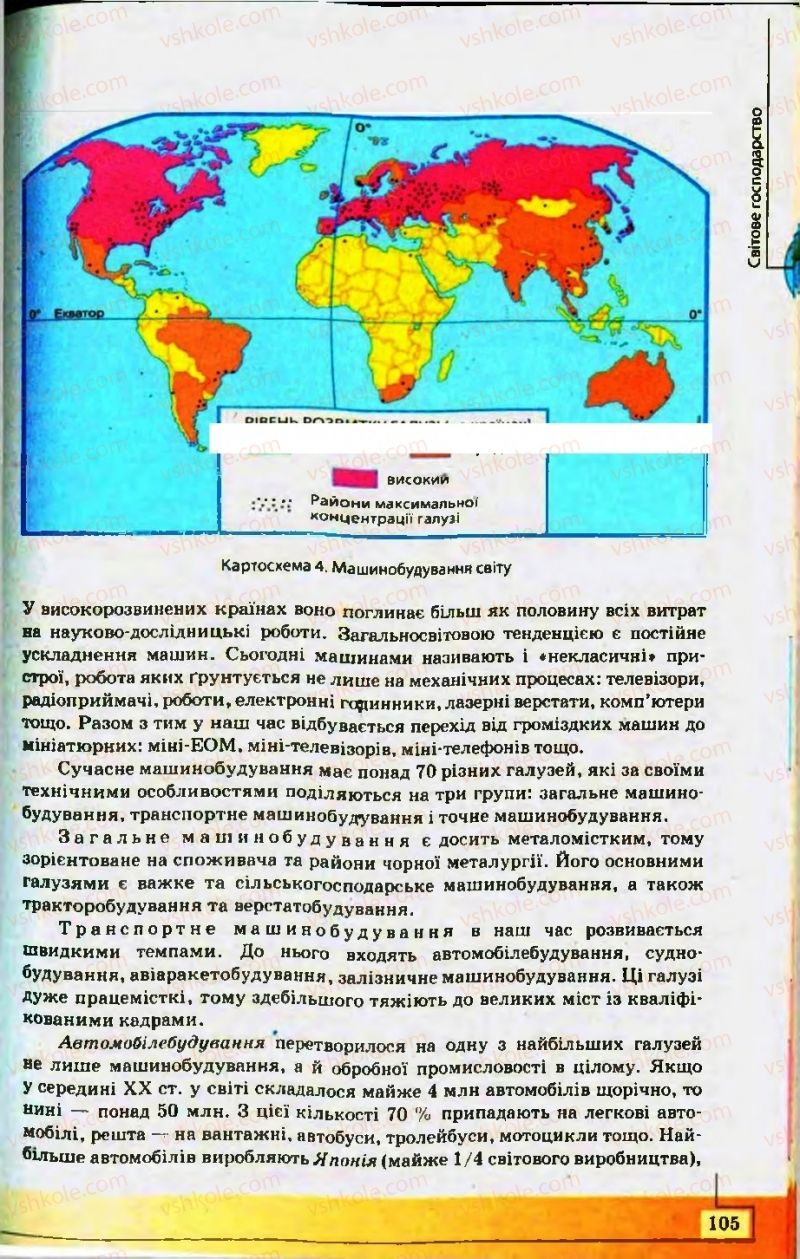 Страница 105 | Підручник Географія 10 клас С.Г. Кобернік, Р.Р. Коваленко 2010