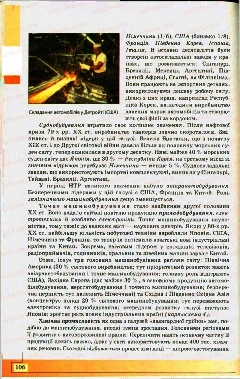 Страница 106 | Підручник Географія 10 клас С.Г. Кобернік, Р.Р. Коваленко 2010