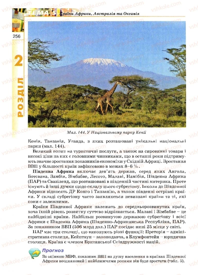 Страница 256 | Підручник Географія 10 клас В.Ю. Пестушко, Г.Ш. Уварова 2010