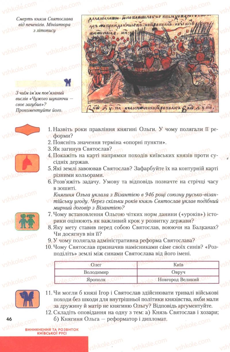 Страница 46 | Підручник Історія України 7 клас Ю.Ю. Свідерський, Т.В. Ладиченко, Н.Ю. Романишин 2007