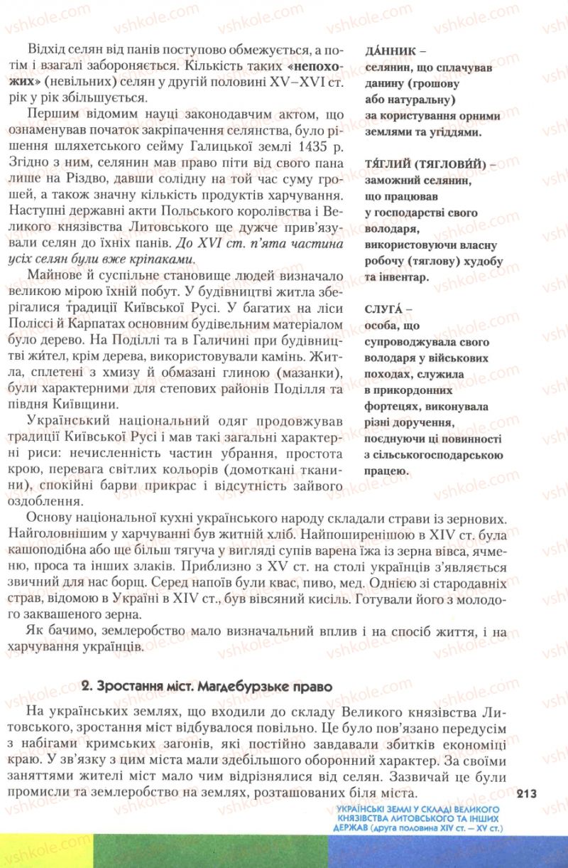 Страница 213 | Підручник Історія України 7 клас Ю.Ю. Свідерський, Т.В. Ладиченко, Н.Ю. Романишин 2007