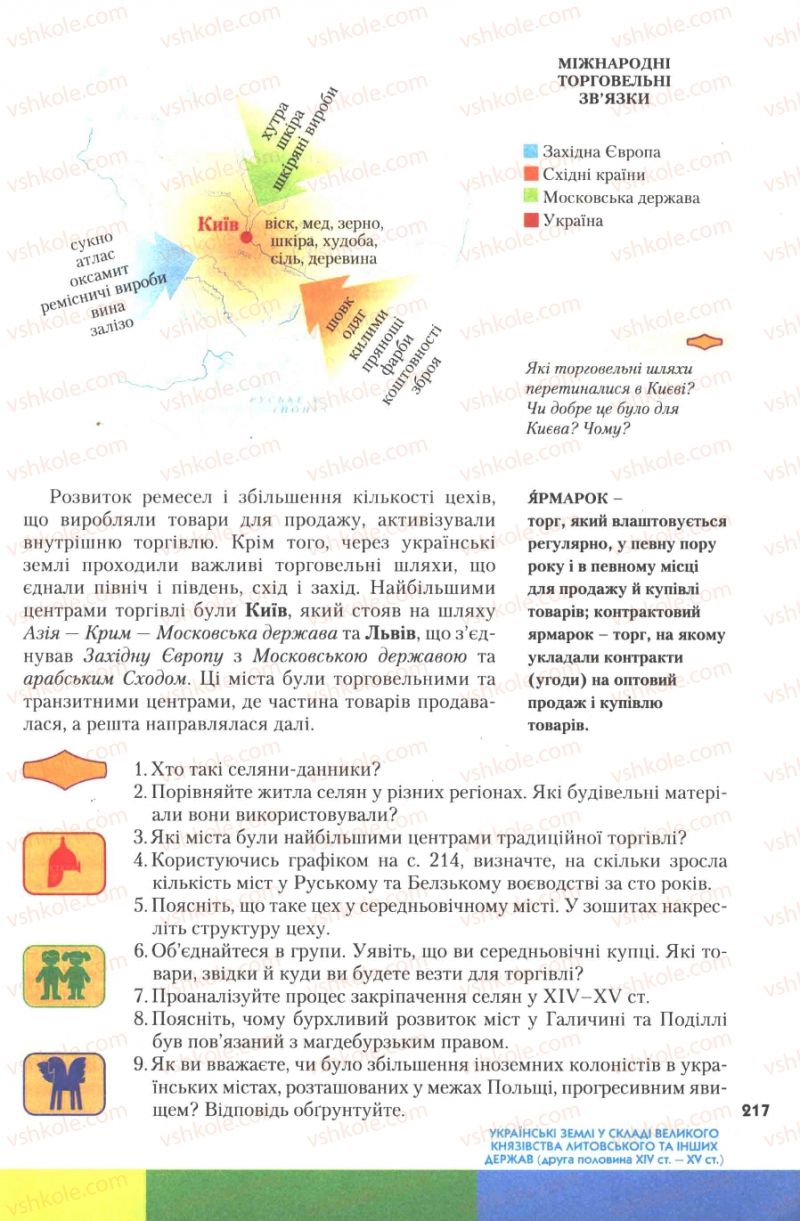 Страница 217 | Підручник Історія України 7 клас Ю.Ю. Свідерський, Т.В. Ладиченко, Н.Ю. Романишин 2007