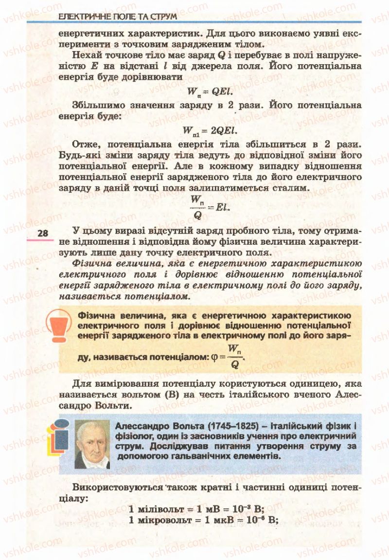 Страница 28 | Підручник Фізика 11 клас Є.В. Коршак, О.І. Ляшенко, В.Ф. Савченко 2011